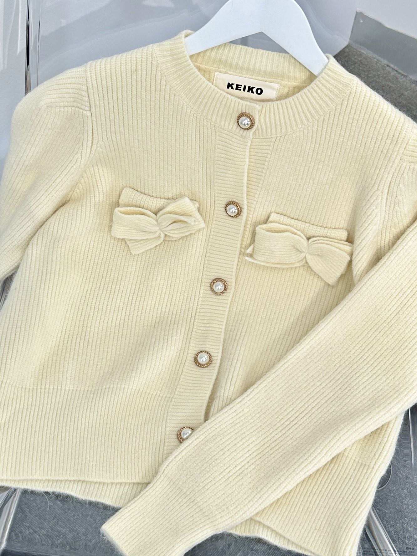 期間限定】 Herlipto Double Bow Cable Knit Cardigan | artfive.co.jp